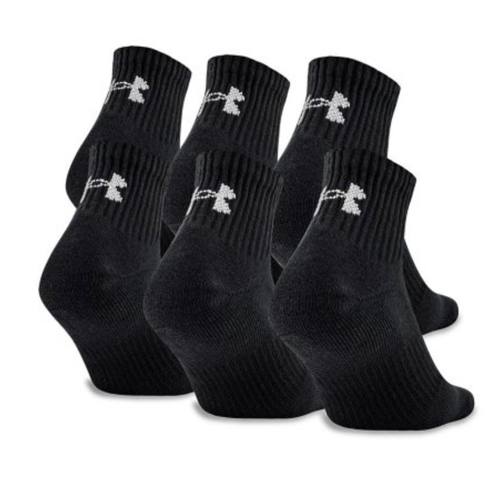 Under Armour Charged Cotton 2.0 QuarterSocks, 3 Pairs Large